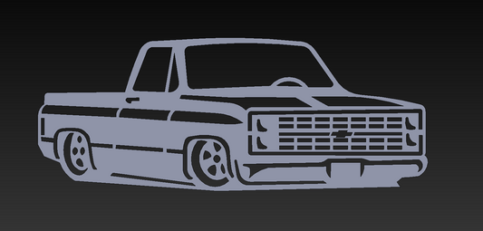 Classic Square Body Truck DXF/SVG Cut-Ready File