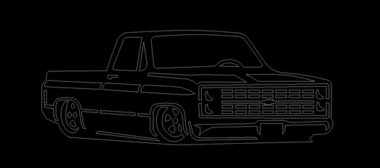 Classic Square Body Truck DXF/SVG Cut-Ready File